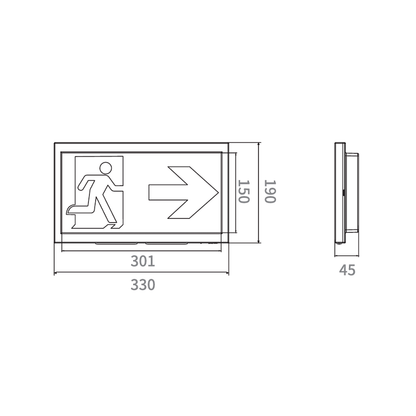 Noodverlichting | Wand | In- en opbouw | 3.5/5W | met pictogrammen
