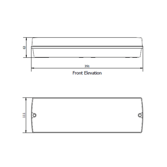 Pano | Noodverlichting | 6500K | 3W | Zwart | Melkwitte cover | IP66