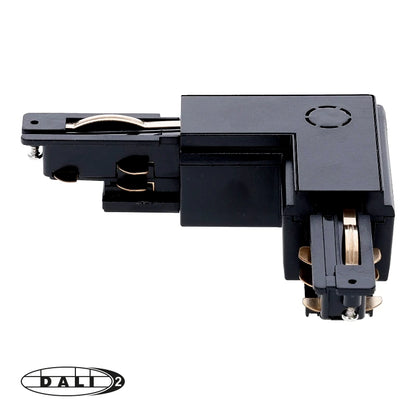 DALI 3-fase Rail | L-vorm Connector | Outside | Zwart
