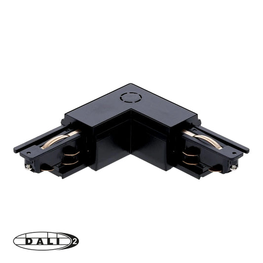 DALI 3-fase Rail | L-vorm Connector | Inside | Zwart