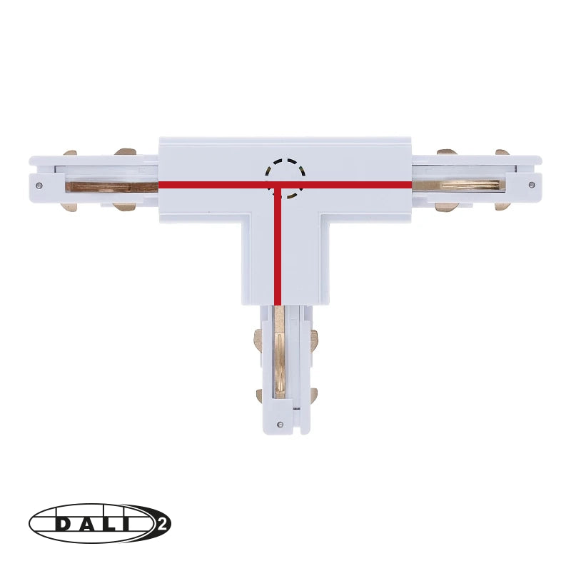 DALI 3-fase Rail | T-vorm Connector | LEFT-1 | Wit