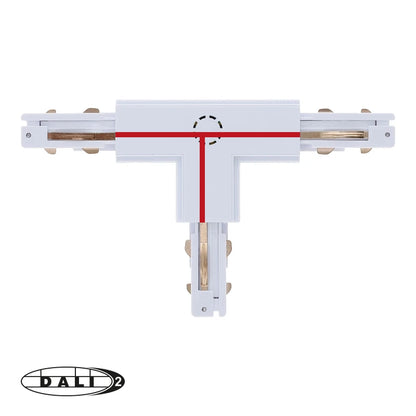 DALI 3-fase Rail | T-vorm Connector | LEFT-1 | Wit