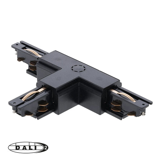 DALI 3-fase Rail | T-vorm Connector | LEFT-1 | Zwart