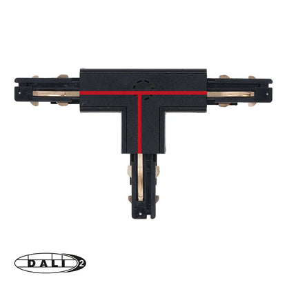DALI 3-fase Rail | T-vorm Connector | LEFT-1 | Zwart