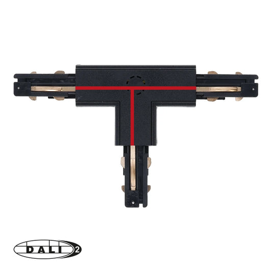 DALI 3-fase Rail | T-vorm Connector | LEFT-1 | Zwart