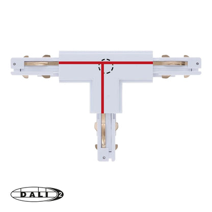 DALI 3-fase Rail | T-vorm Connector | LEFT-2 | Wit