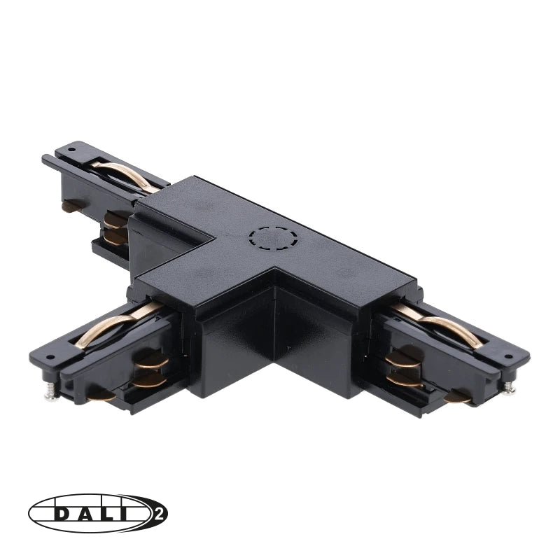 DALI 3-fase Rail | T-vorm Connector | LEFT-2 | Zwart