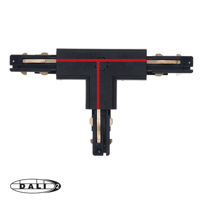 DALI 3-fase Rail | T-vorm Connector | LEFT-2 | Zwart