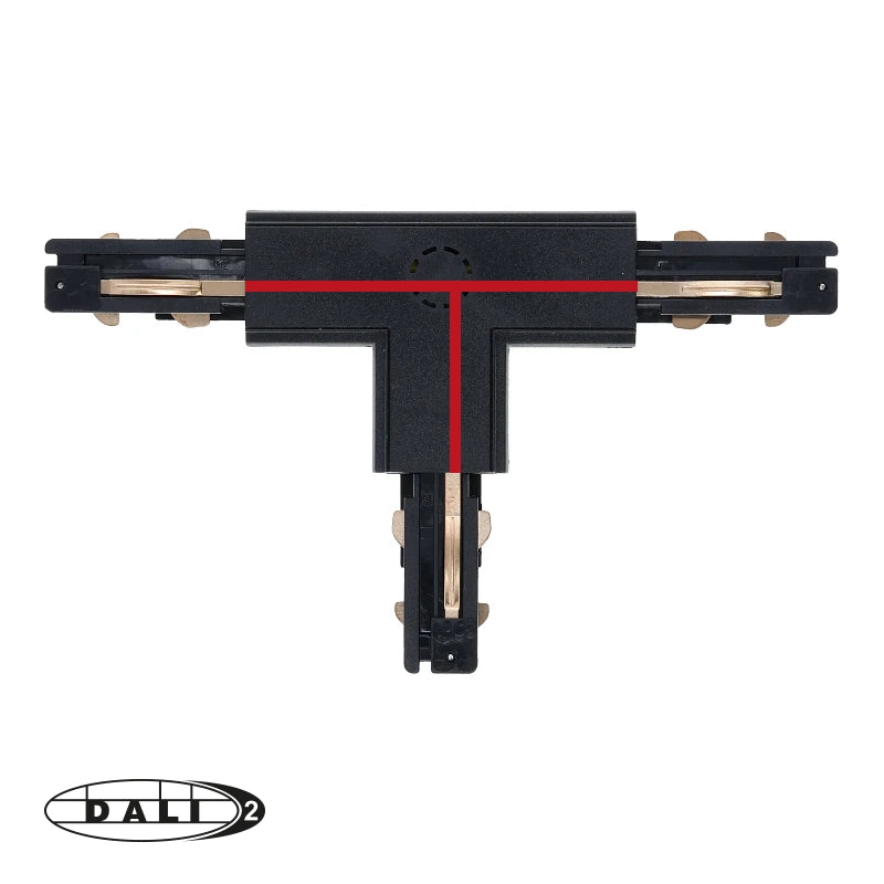 DALI 3-fase Rail | T-vorm Connector | RIGHT-1 | Zwart