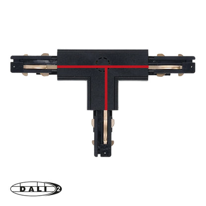 DALI 3-fase Rail | T-vorm Connector | RIGHT-1 | Zwart