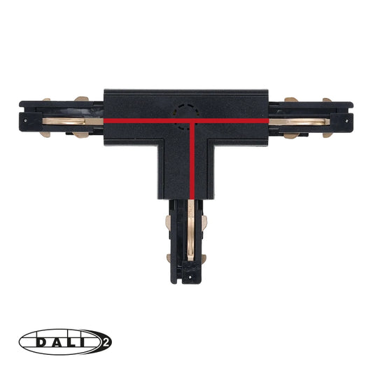 DALI 3-fase Rail | T-vorm Connector | RIGHT-1 | Zwart