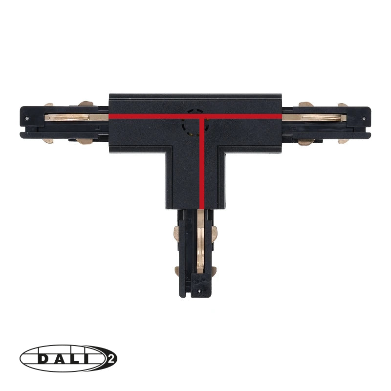 DALI 3-fase Rail | T-vorm Connector | RIGHT-2 | Zwart