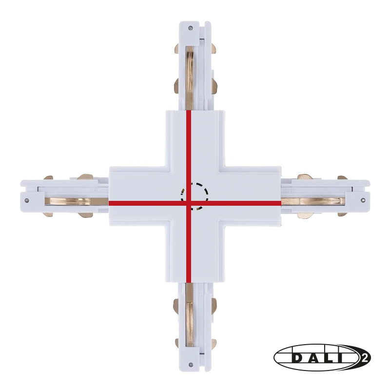 DALI 3-fase Rail | X-vorm Connector | Wit