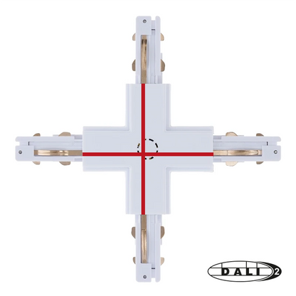 DALI 3-fase Rail | X-vorm Connector | Wit
