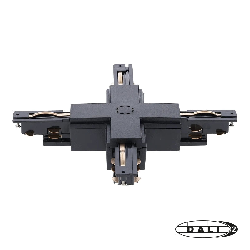 DALI 3-fase Rail | X-vorm Connector | Zwart