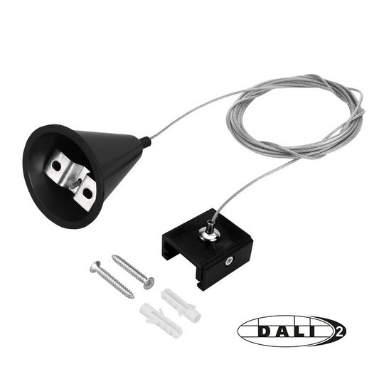 DALI 3-fase Rail | Pendelset | 1.5 Meter | Zwart (variant 808914)