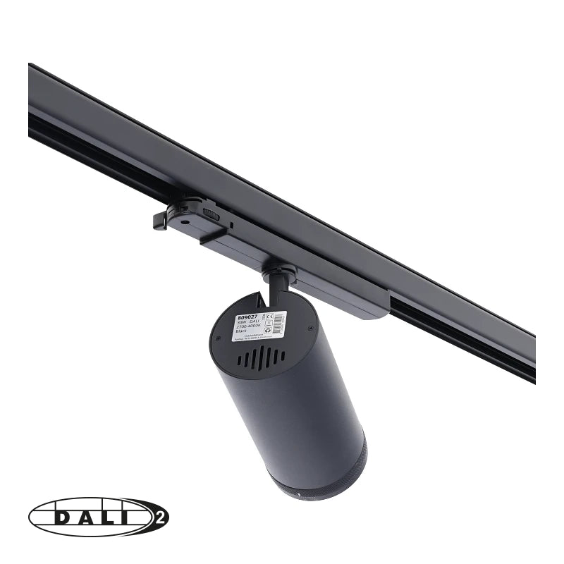 DALI 3-fase Railspot Zoomaro 30W dimbaar tunable white 2700-4000K Zwart