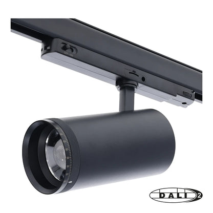 DALI 3-fase Railspot Zoomaro 30W dimbaar tunable white 2700-4000K Zwart
