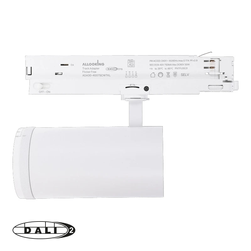 DALI 3-fase Railspot Zoomaro 30W Wit