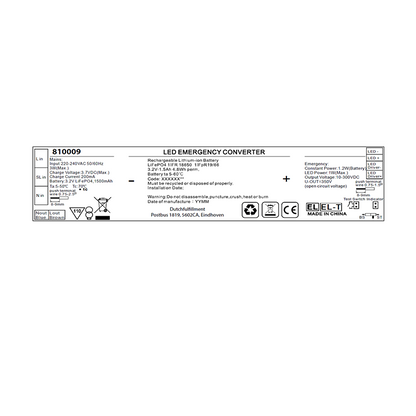 Noodunit | 1.2/2.5W | 10-300V DC | 3 uur