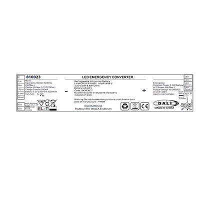 DALI Noodunit 2.5W | 10-300V(DC) | 3 UUR