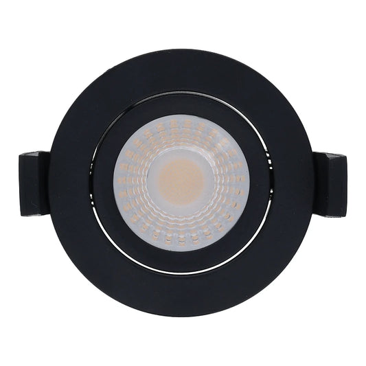 Lumexa Mirano Compact LED Inbouwspot 5W/7W Dim2Warm en CCT-Switch Zwart Zaagmaat Ø68-75 mm