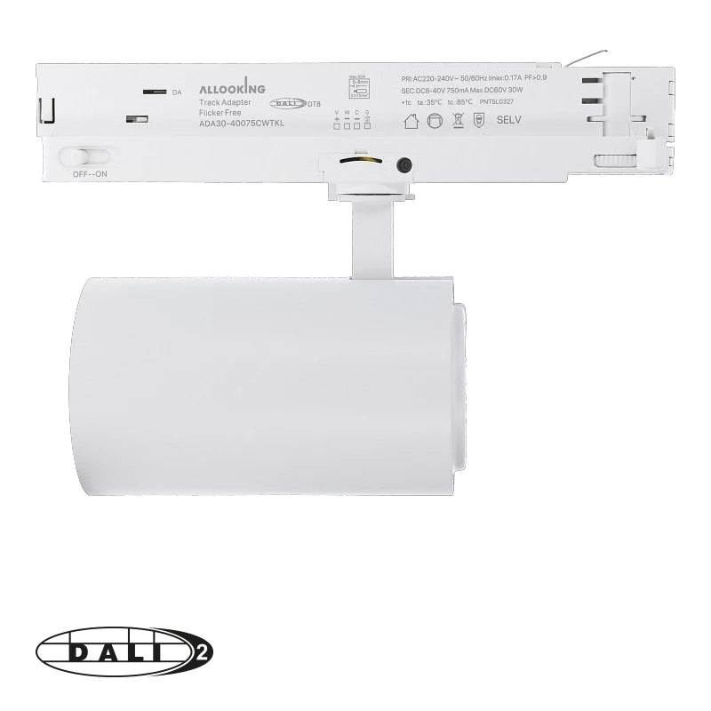 DALI 3-fase Railspot Rosalivo 10W-20W-30W Wit Dimbaar CCT