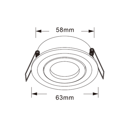 Delaro | Inbouwspot | Kantelbaar | zaagmaat Ø58mm | MR11