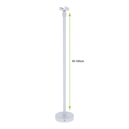 Spanningsrail Ophangsysteem | Draadeind | 50cm/100cm | Wit | 2 Stuks