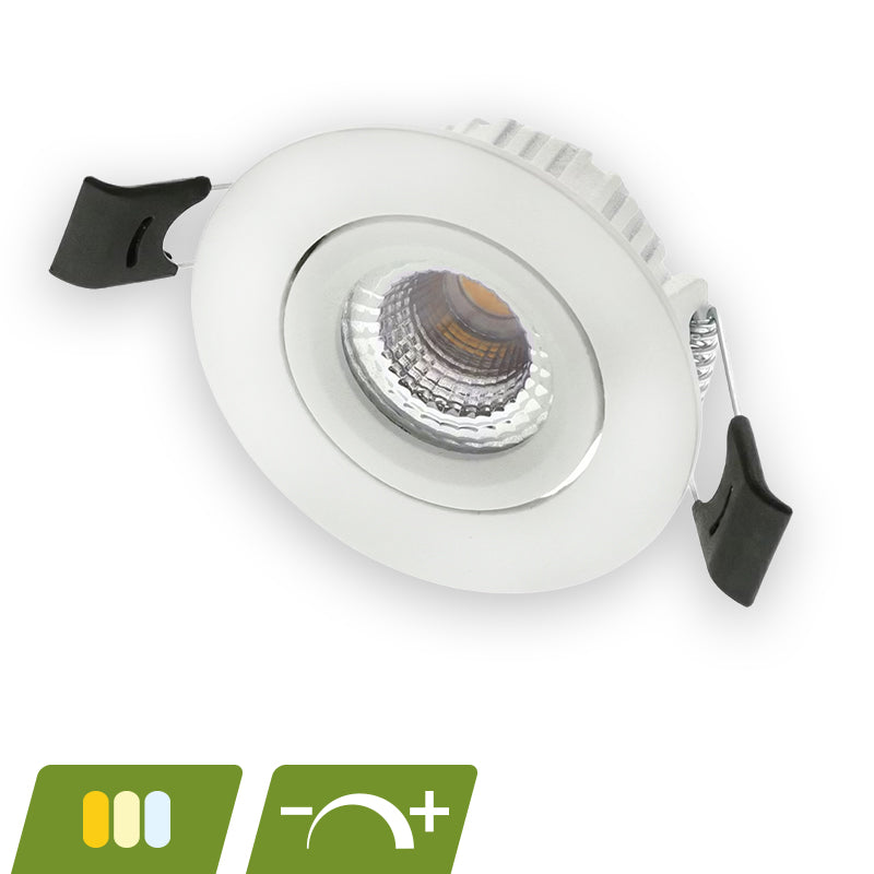 Lumexa Polluxo LED Inbouwspot Slim-Fit 5W CCT-Switch IP65 Zaagmaat Ø55 mm