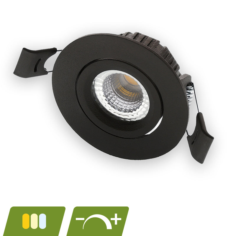Lumexa Polluxo LED Inbouwspot Slim-Fit 5W CCT-Switch IP65 Zaagmaat Ø55 mm