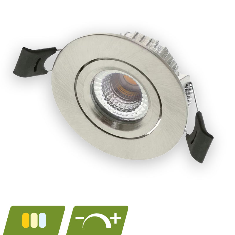 Lumexa Polluxo LED Inbouwspot Slim-Fit 5W CCT-Switch IP65 Zaagmaat Ø55 mm