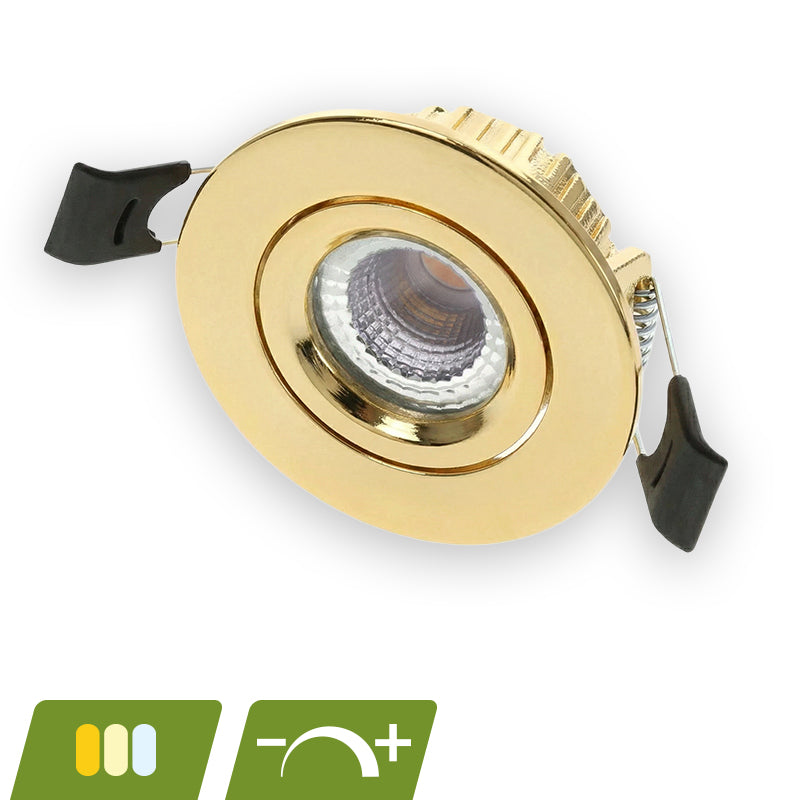 Lumexa Polluxo LED Inbouwspot Slim-Fit 5W CCT-Switch IP65 Zaagmaat Ø55 mm