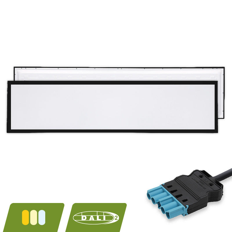 Back-lit LED Paneel Europaro 120x30cm Zwart DALI CCT