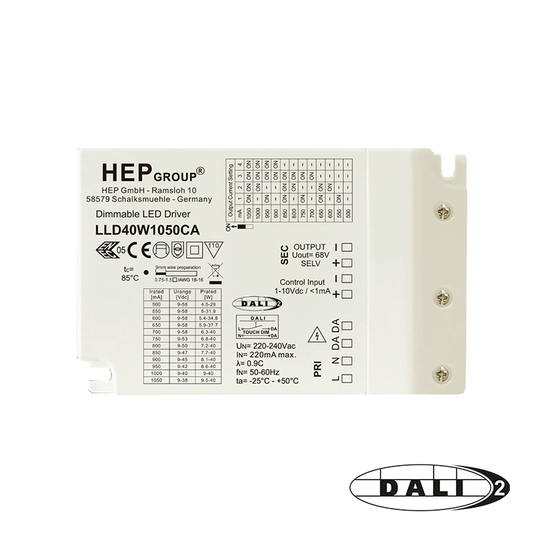 DALI Driver | 40W | 500-1050mA