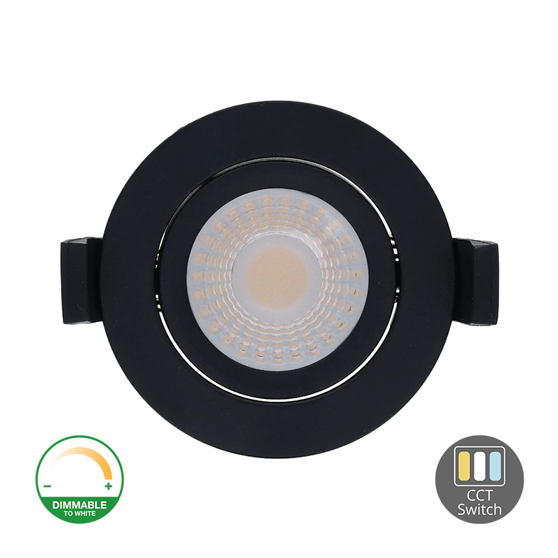 Lumexa Mirano LED Inbouwspot Slim-Fit 5W/7W Dim2Warm en CCT-Switch IP65 Zaagmaat Ø68-75 mm