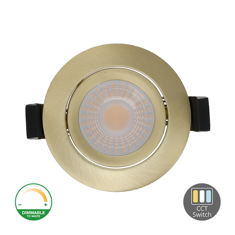 Lumexa Mirano LED Inbouwspot Slim-Fit 5W/7W Dim2Warm en CCT-Switch IP65 Zaagmaat Ø68-75 mm
