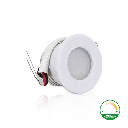 Phobaro | Mini inbouwspot | zaagmaat Ø27mm | Dim2Warm | 1.5W | Wit | IP44