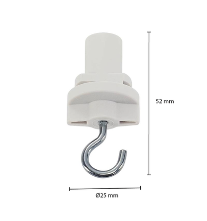 3-fase Adapter | met Haak | Wit