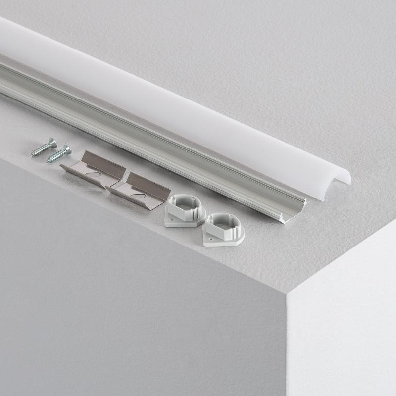 Lumexa Aluminium hoekprofiel 1m met cirkelvormige cover voor LED-strip tot 10 mm