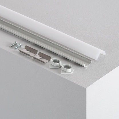 Lumexa Aluminium hoekprofiel 1m met cirkelvormige cover voor LED-strip tot 10 mm