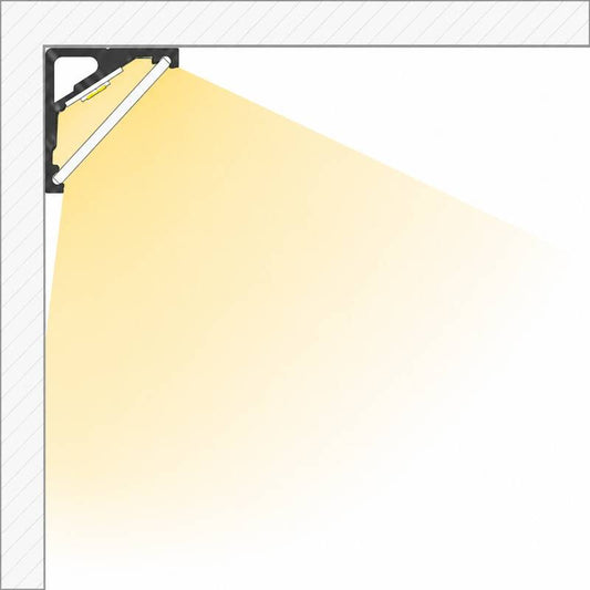 Lumexa Aluminium Hoekprofiel 1m voor LED-strip tot 8 mm