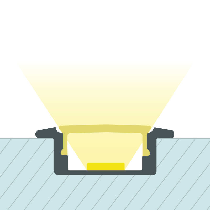 Lumexa Aluminium inbouwprofiel voor LED-strip tot 12 mm