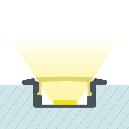 Lumexa Aluminium inbouwprofiel voor LED-strip tot 12 mm