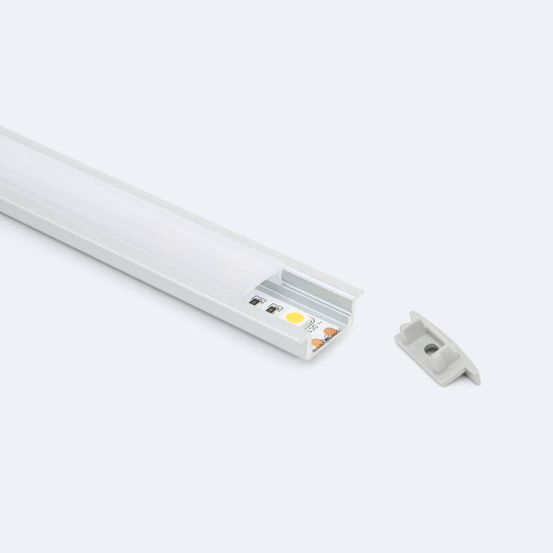 Perfil de aluminio empotrable | para tira LED de hasta 12 mm