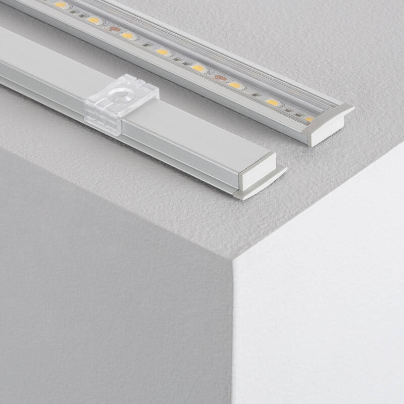 Perfil de aluminio empotrable | para tira LED de hasta 12 mm