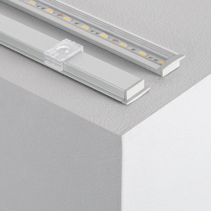 Perfil de aluminio empotrable | para tira LED de hasta 12 mm