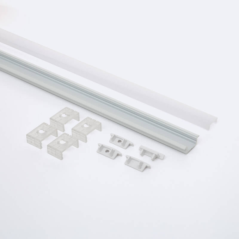 Perfil de aluminio empotrable | para tira LED de hasta 12 mm