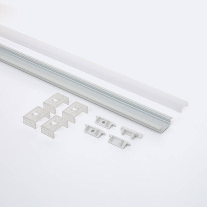 Perfil de aluminio empotrable | para tira LED de hasta 12 mm