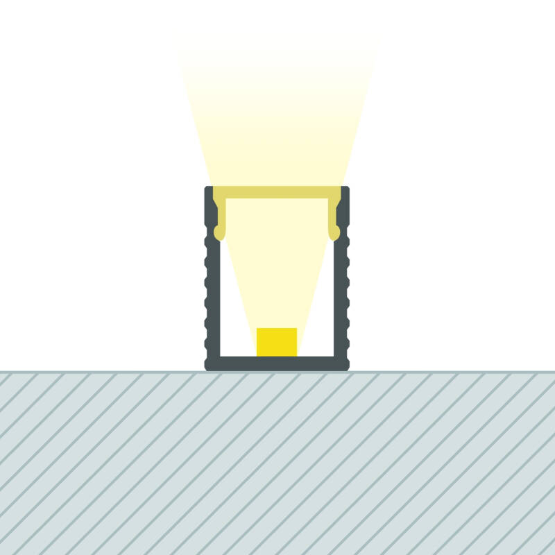 Lumexa Aluminium mini-opbouwprofiel voor LED-strip tot 6 mm